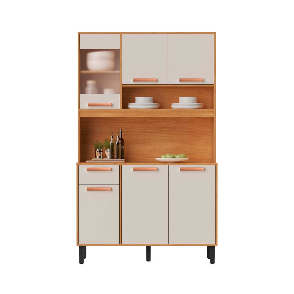 Armário De Cozinha Nápoles, 6 Portas e 1 Gaveta