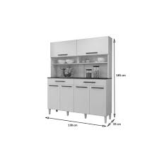 Armário de Cozinha Itália Master , 6 Portas e 2 Gavetas