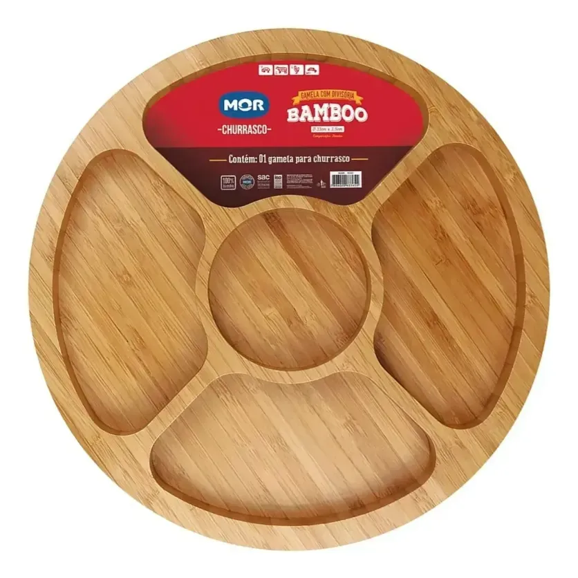 Gamela Redonda 5 Divisórias Bamboo - Mor
