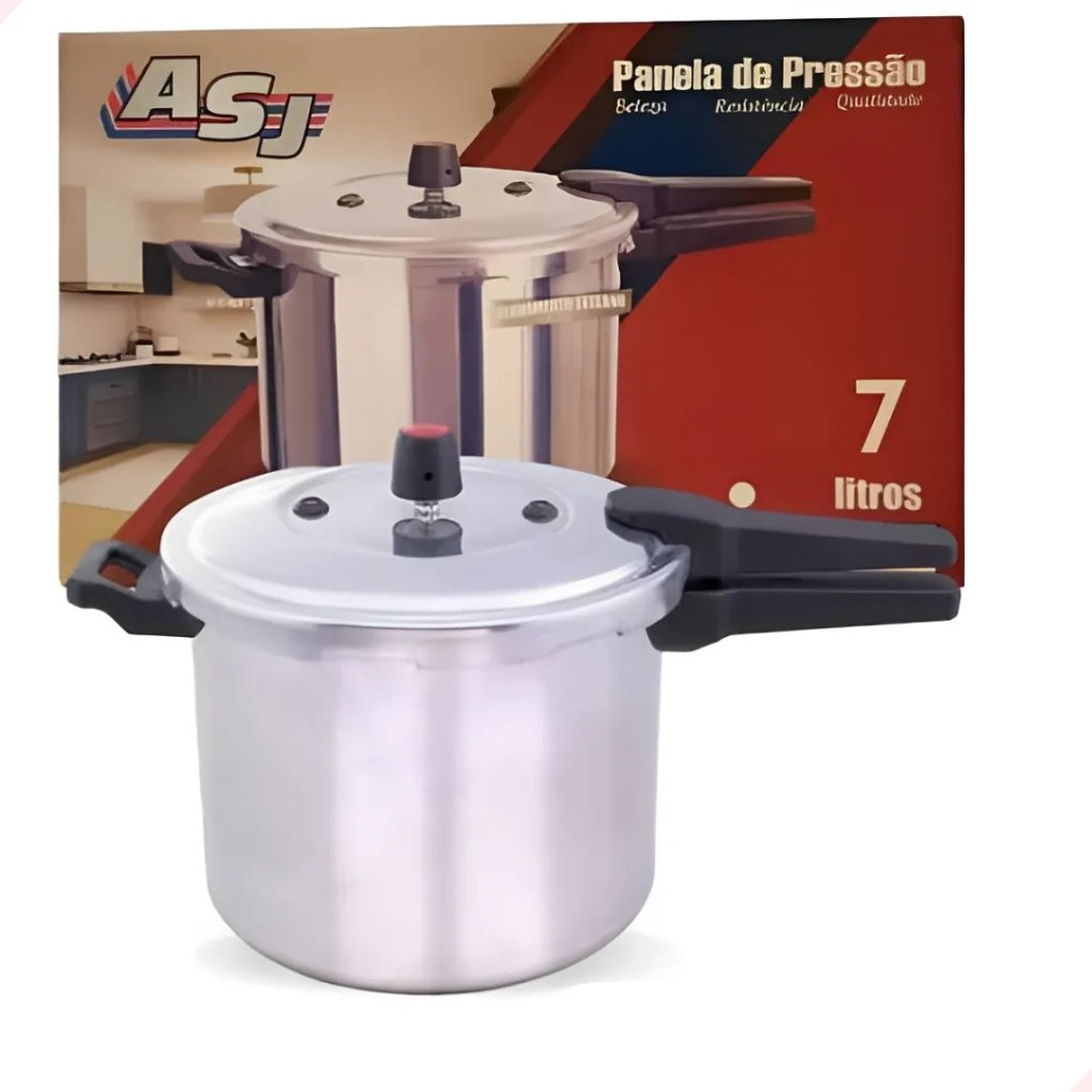 Panela de Pressão ASJ 7 Litros Aluminio Fechamento Externo