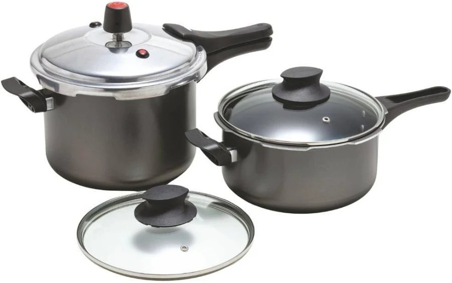 Panelas Pressão Kit 2 Antiaderentes 3,0 E 4,5 L - Asj